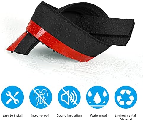 Energy Saving Door Draft Stopper Anti-Collision Seal Black