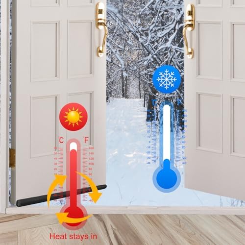 LM BODYCARE Upgrade 36 Inch Soundproof Door Draft Stopper Black Noise Blocker