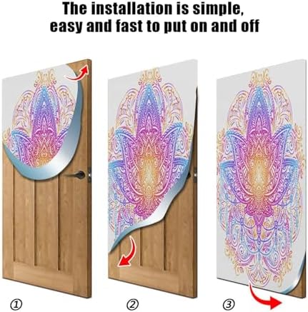 Susiyo Purple Lotus Halloween Door Cover 32x79 in