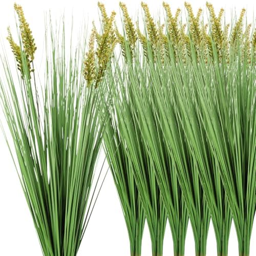 12 Pcs Artificial Tall Onion Grass for Garden Home Decor