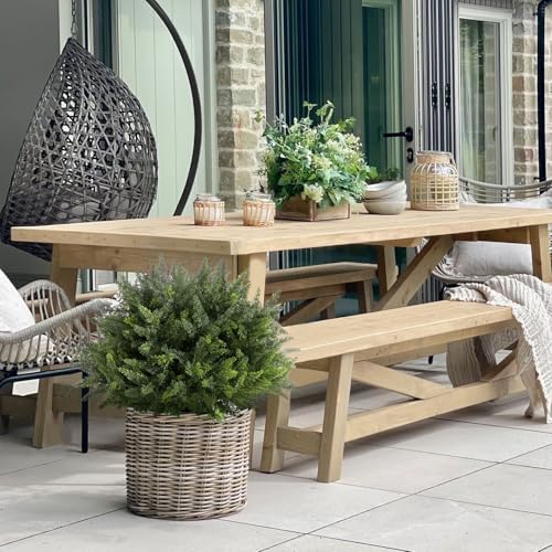 LUWENER 236 Inch Artificial Cedar Topiary 2 Pack