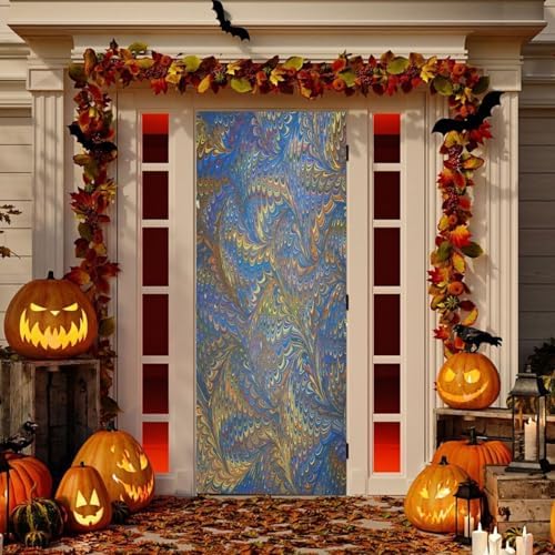 Susiyo Color Paint Halloween Door Cover 32x79 in