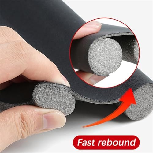 Adjustable Door Draft Stopper - 366 Inch Black Gap Filler