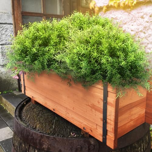 Zeyune 40 Bundles UV Resistant Artificial Grass Plants for Outdoor and Indoor Decoration