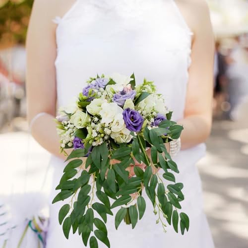 12Pcs Artificial Italian Ruscus Greenery Stems 23 Silk Fake Hanging Plants for Wedding Arch and Home Decor