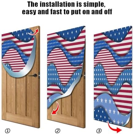 Susiyo Blue Patchwork Layered Halloween Door Decoration