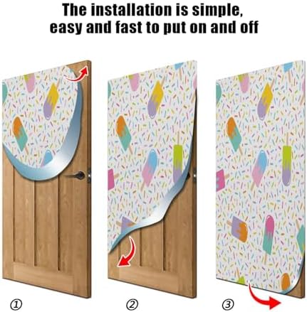 Susiyo Colorful Ice Cream Halloween Door Cover