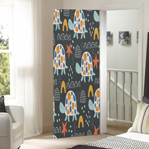 Susiyo Dark Cartoon Turtles Halloween Door Cover