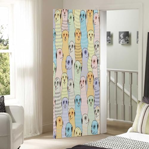 Susiyo Cute Meerkats Halloween Door Cover