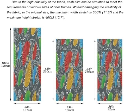 Susiyo Retro Colorful Door Fan Halloween Decoration