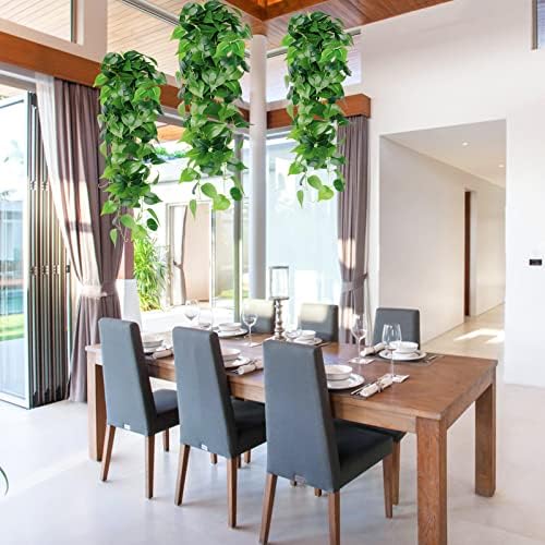 SOMYTING Artificial Hanging Plants 2pcs Faux Ivy Vines Greenery Decor