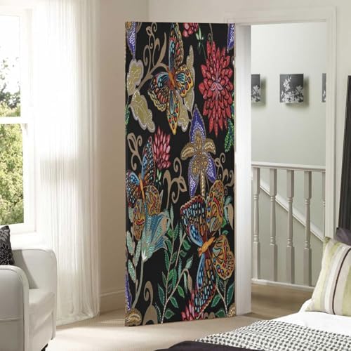 Susiyo Fantasy Flowers Butterflies Halloween Door Cover