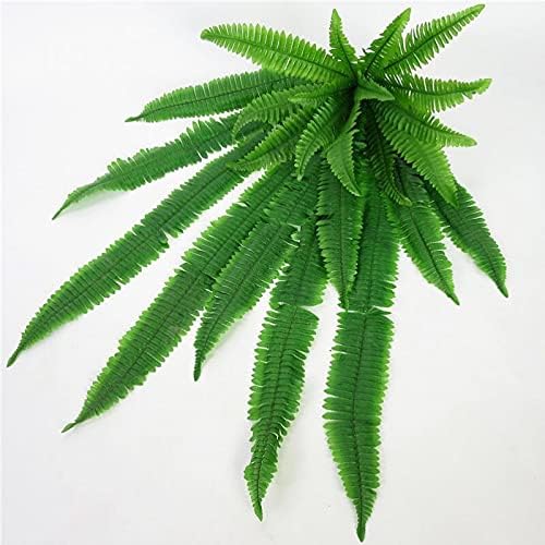 HXSCOO Hanging Plants Artificial Fern Greenery Wall Plant Silk Hedge Large 93cm