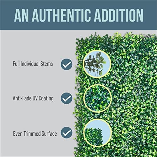 Creative Space Artificial Grass Wall Panels 12 PCS Wedding Backdrop Boxwood Privacy Screen