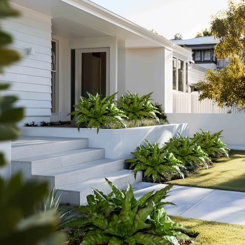 4 Pcs Artificial Greenery Stems Realistic Fake Bird Nest Fern for Home Office Decor