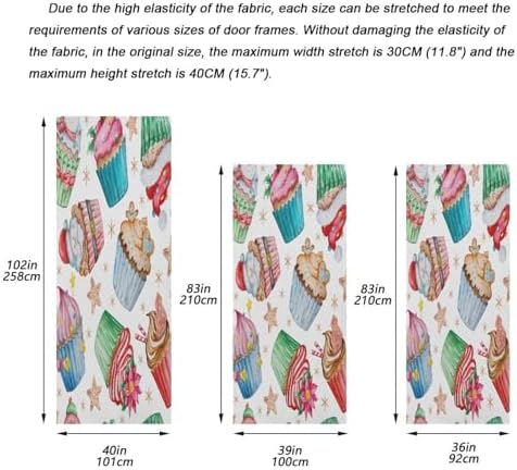 Susiyo Watercolor Christmas Door Cover 32x79 In