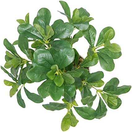 Hisow Artificial Potted Plant Leaves 169 Inch Fake Eucalyptus Shrubs for Home Decor