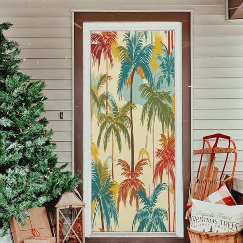 Susiyo Hawaii Palms Halloween Door Cover
