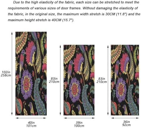 Susiyo Fantasy Flowers Christmas Door Cover Decoration 32x79 in