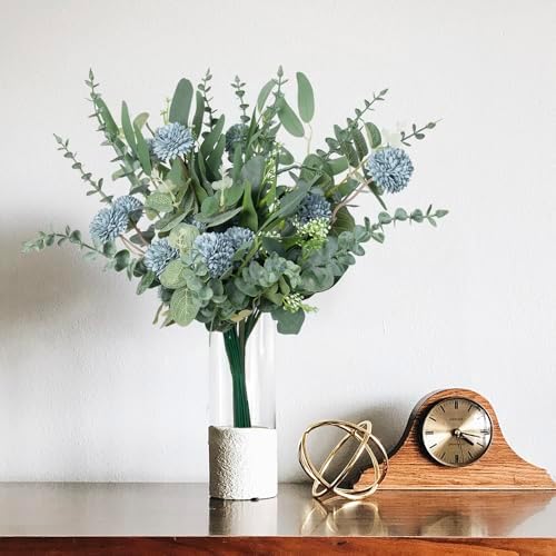 70Pcs Fake Eucalyptus Bulk Artificial Greenery for Bouquets Vases Wedding Decor