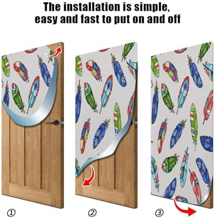 Susiyo Colored Feathers Halloween Door Cover