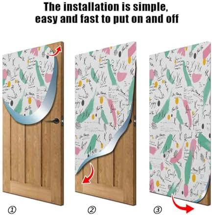 Susiyo Colorful Halloween Door Cover 32x79 in