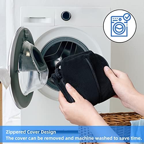 Marwood 38 Inch Under Door Draft Stopper with Hanging Loops - Black