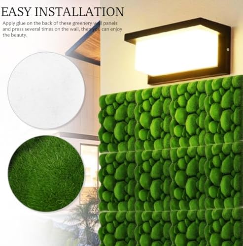 2pcs Artificial Moss Wall Panels Greenery Faux Moss Decor 12x12 Inch Easy Install