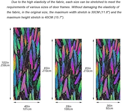 Susiyo Multicolored Bird Feather Halloween Door Cover