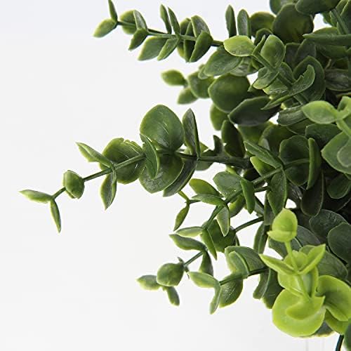 Hollyone Artificial Mini Potted Eucalyptus Plants for Home Decor