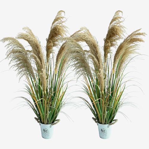 Alonfala 43 Inch Artificial Pampas Grass 2 Pack