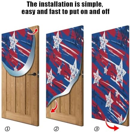 Susiyo Stars and Lines Halloween Door Cover 32x79 in
