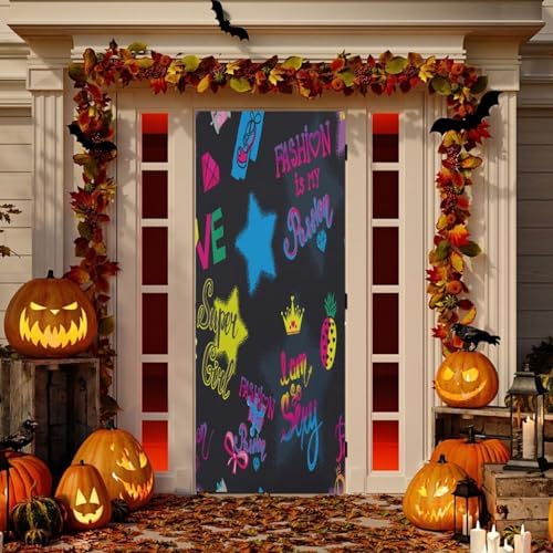 Susiyo Super Girl Halloween Door Cover 32x79 in