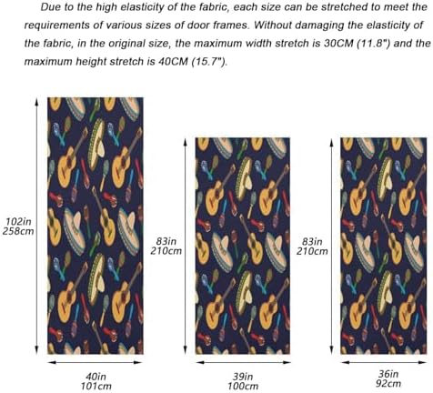 Susiyo Vector Guitar Halloween Door Cover Stretch Fabric Decor