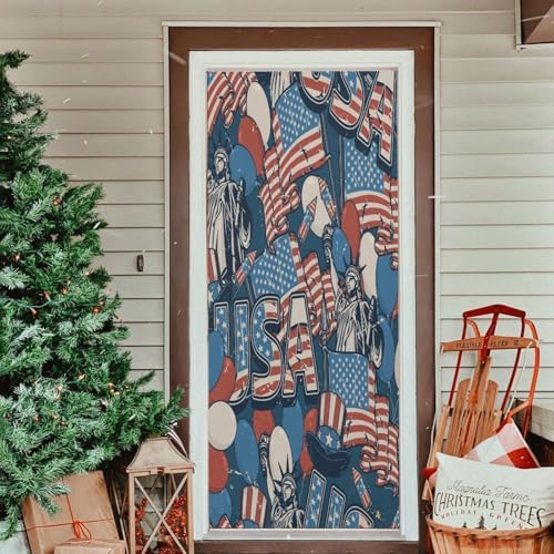 Susiyo Vintage New York Statue Door Cover 35x79 Inch