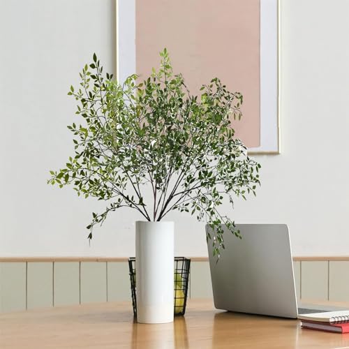 Toprooms Artificial Plants Nandina 3pcs 43 Branches for Vase Filler Home Office Decor