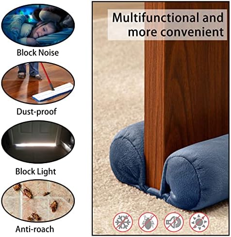 TumiMallody Draft Stopper Door Seal Weather Stripping Noise Blocker 36 Inch Blue