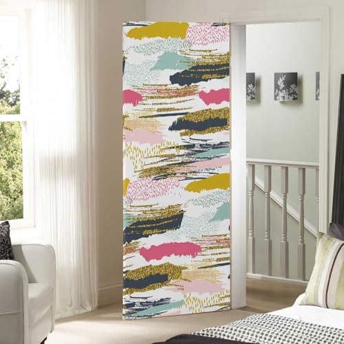 Susiyo Colorful Stripes Halloween Door Cover 32x79 in