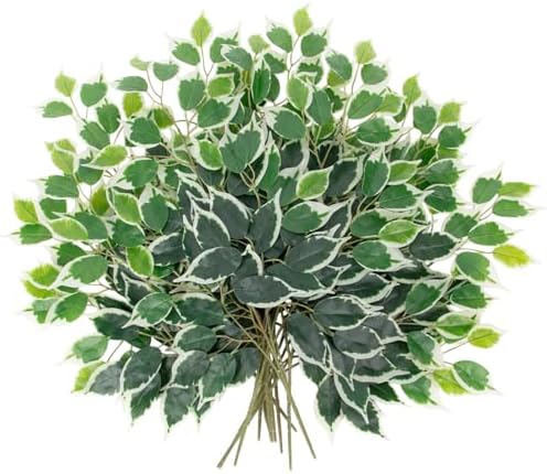 12PCS Ficus Artificial Branches 24 Greenery Decor