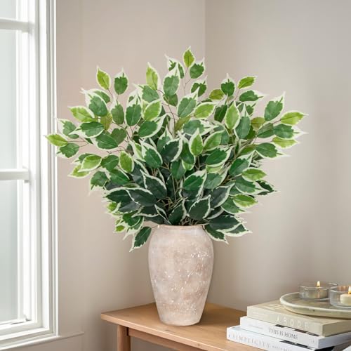 12PCS Ficus Artificial Branches 24 Greenery Decor