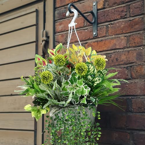 Giegxin 18 Pcs Artificial Plants Set for Outdoor Decor