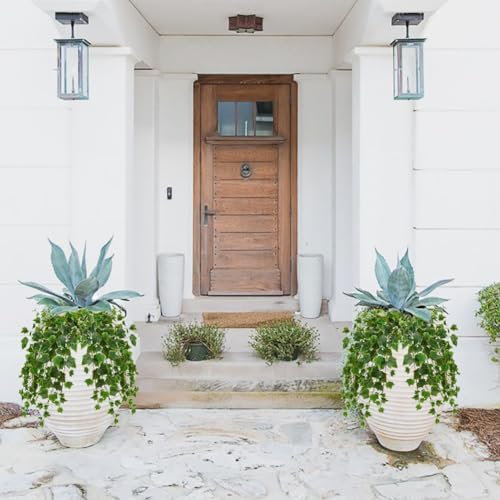 Hollyone 2pcs Artificial Hanging Plants Fake Ivy Vine for Indoor Outdoor Decor