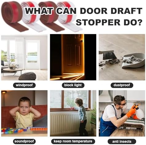 Brown Door Draft Stopper Silicone Door Seal