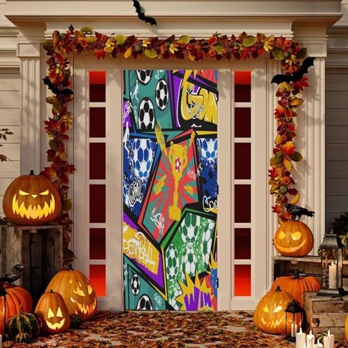 Susiyo Stretch Fabric Halloween Door Cover 32x79 In