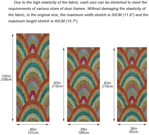 Susiyo Seigaiha Christmas Door Cover Decor 32x79 in