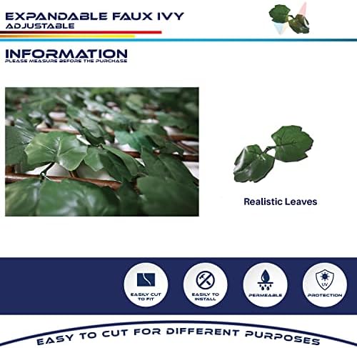 Artificial Ivy Leaf Privacy Fence Screen for Outdoor Indoor Use