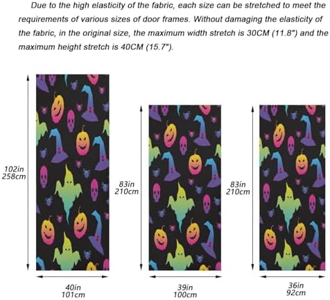 Susiyo Abstract Rainbow Halloween Door Cover