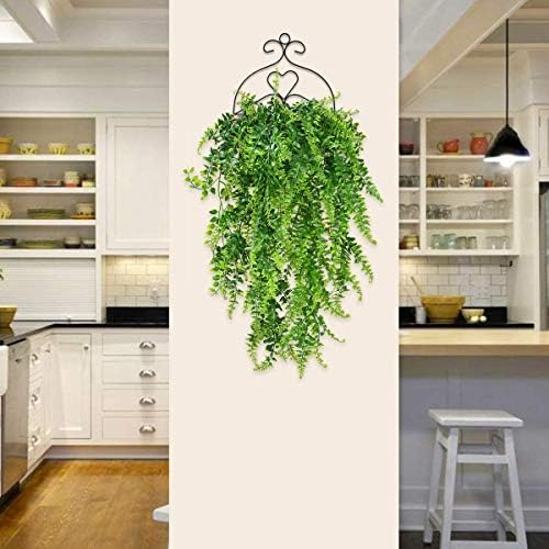2pcs Artificial Hanging Fern Plants UV Resistant for Indoor Outdoor Dcor