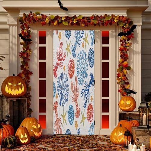 Susiyo Halloween Door Decoration Stretch Fabric Cover