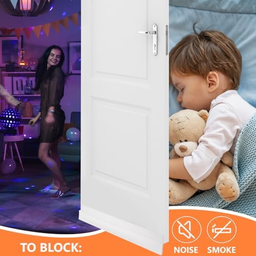 4Pcs Door Draft Stopper Silicone Under Door Seal Blocker for Noise and Dust Control